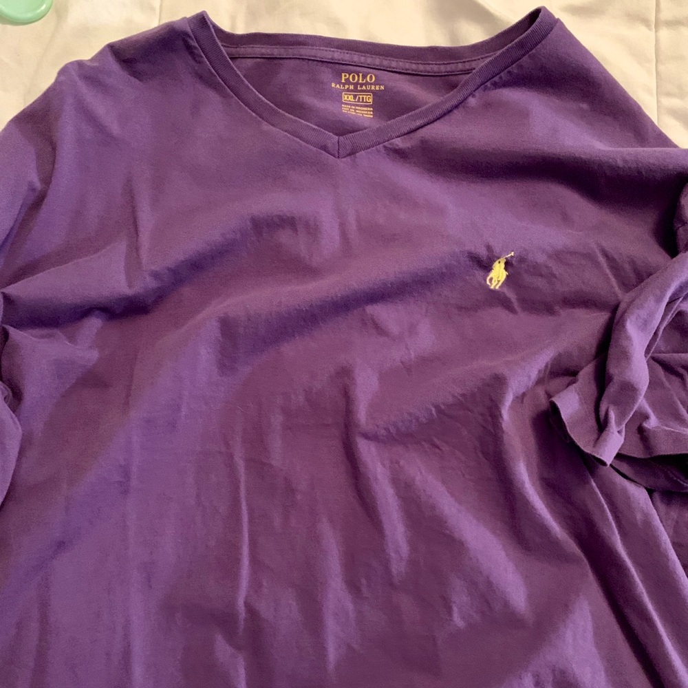 XXL Purple V-Neck Shirt from Polo Ralph Lauren